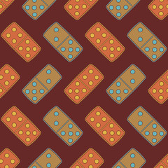 Seamless background with dominoes