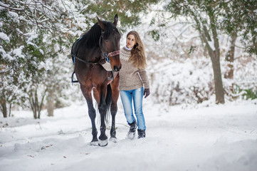 Woman riding horse