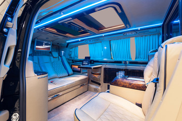 Car interior VIP blue & orange ambient light