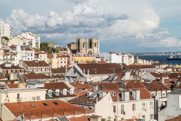 Fototapeta na wymiar Lisbona, veduta da Barrio Alto