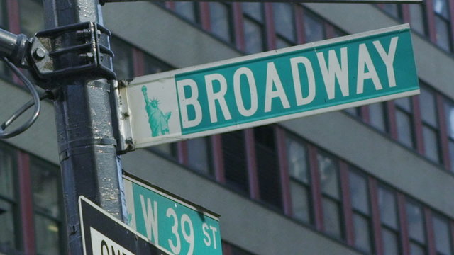 Broadway signpost in New York City