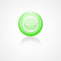 Earth globe web icon