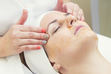 massage and facial peels at the salon cosmetics