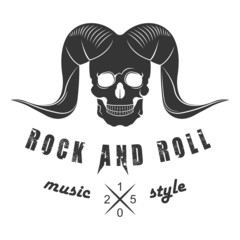 Illustration Vector Logo of Rock Music