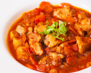 Stew meat and  vegetables