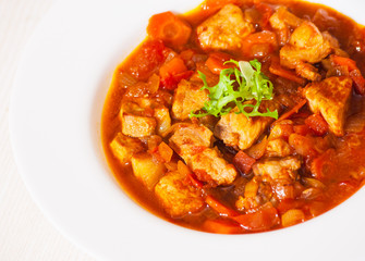 Stew meat and  vegetables