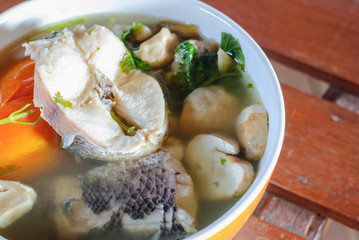 Tom yum soup with fish