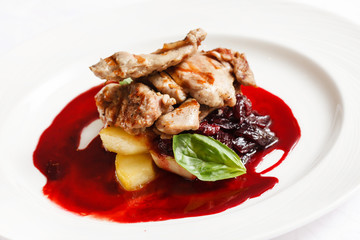 meat with mashed potato