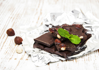 Dark  chocolate with nuts
