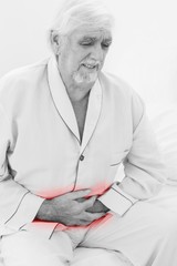 Man with pain in stomach