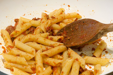 Pasta with italian tomato sauce