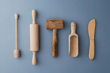 Wooden kitchen utensils