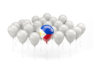 Air balloons with flag of philippines