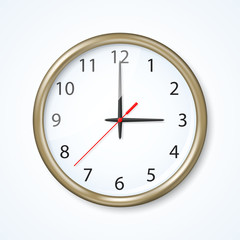 Wall clock on the neutral background