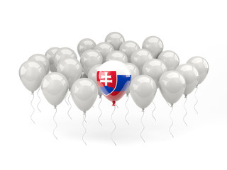 Air balloons with flag of slovakia
