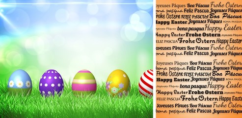 Composite image of happy easter in different languages