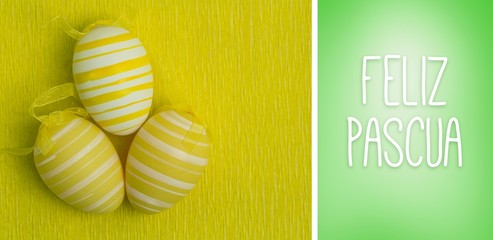 Composite image of feliz pascua