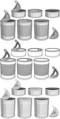 Canned Food Cans Pack - 80524630