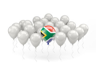 Air balloons with flag of south africa