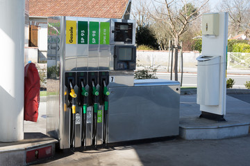 picture of a modern gas station for fueling gasoline