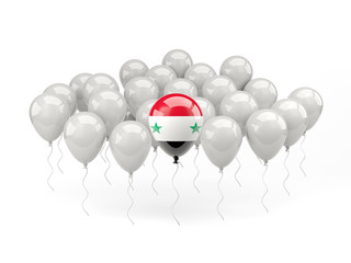 Air balloons with flag of syria