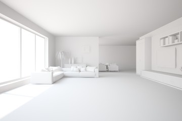 Naklejka na ściany i meble abstract grey interior design