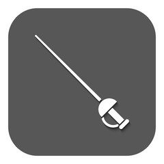 The sword icon. Epee symbol. Flat