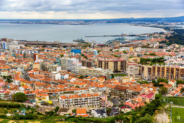 Obraz premium View of Almada city near Lisbon - Portugal