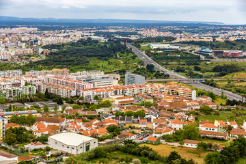 Obraz premium View of Almada city near Lisbon - Portugal