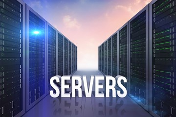 Composite image of servers