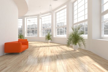 white 3d interior design