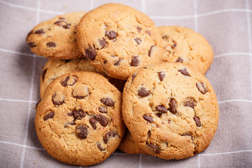 Cookies on a wooden table.