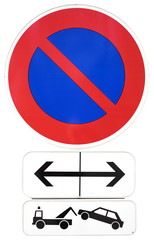 Stationnement interdit et enlèvement sur toute la voie