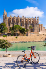 Majorca Palma Cathedral Seu and bicycle Mallorca © lunamarina