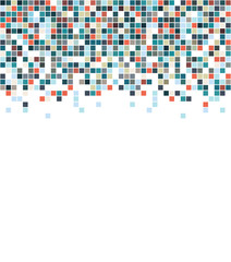 Pixel art style illustrated background isolated over white