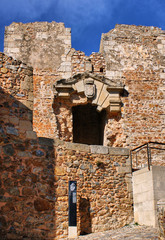 Ruins of Cristovao de Moura palace in Castelo Rodrigo, Portugal