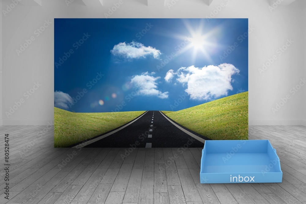 Poster Composite image of blue inbox