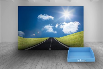 Composite image of blue inbox