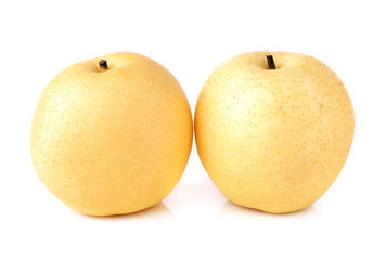 Chinese pear on white background