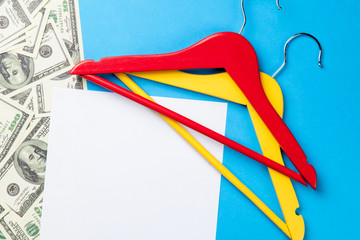 hangers and dollars near pape