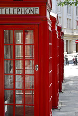 Fototapeta premium telephone booths detail
