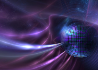 Сosmic Disco Ball - Abstract Futuristic Background