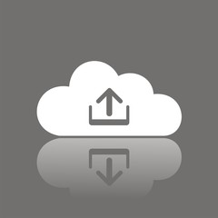 Icono nube subida FO reflejo