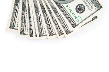dollars on white background