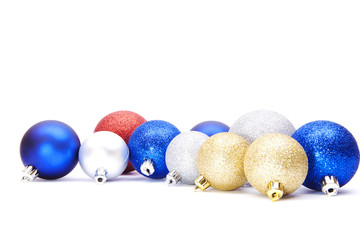 christmas balls isolated on a white background