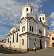 Fototapeta premium Spanish Colonial Catholic Christian Church in Cuenca, Ecuador