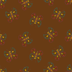 Butterflies on brown