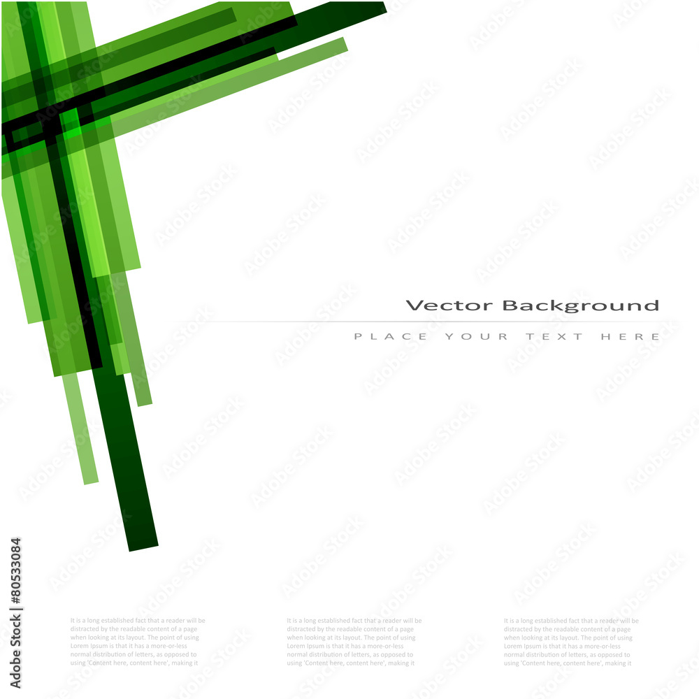 Poster abstract vector background with green lines