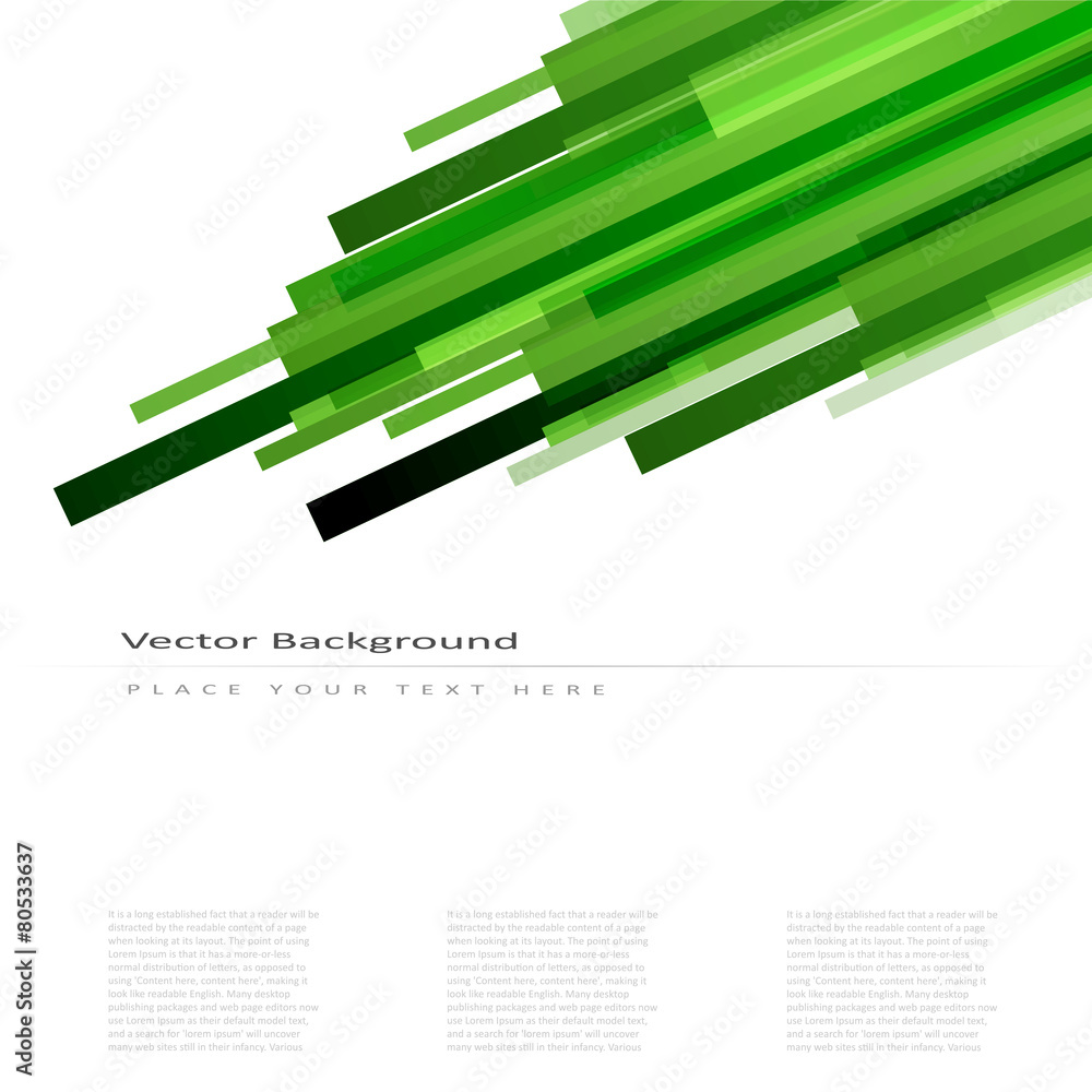 Poster abstract vector background with green lines