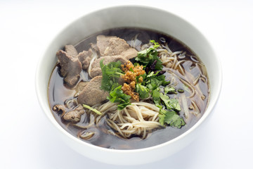 Thai Style Rice Noodles Soup with Beef